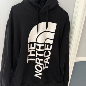 The North Face Black Hoodie with White Logo